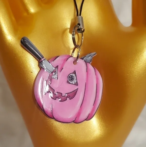 4/$15 🎃 Halloween Pumpkin Phone Charm 🎃 - Picture 3 of 4